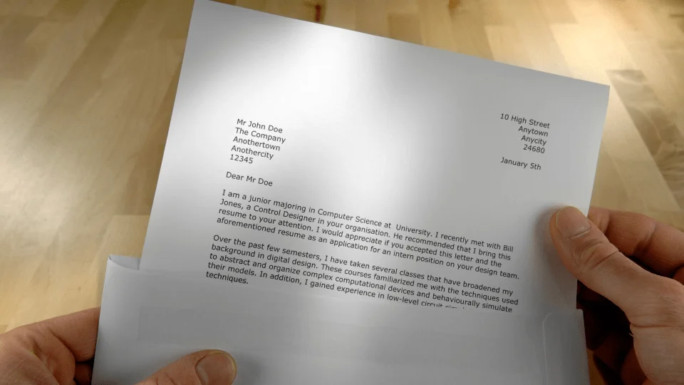 συνοδευτικής επιστολής